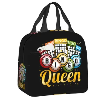 Сумка для ланча Bingo Queen, портативный термоохладитель, изолированная коробка для бенто для женщин, Детские рабочие школьные сумки для пикника, дорожные сумки для еды