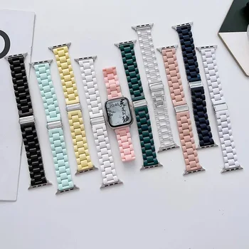 Акриловый Ремешок для часов Apple Watch серии браслетов 8 49 мм 7 6 5 4 42 мм 38 мм Correa Candy Для iwatch band 3 44 мм 40 мм 41 мм 45 мм