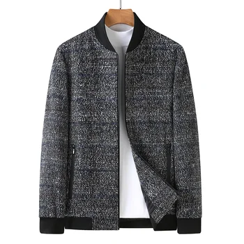 8XL 7XL 6XL Оверсайз, осенне-зимнее мужское шерстяное пальто, модная бейсбольная куртка, свободная повседневная брендовая одежда больших размеров, уличная одежда