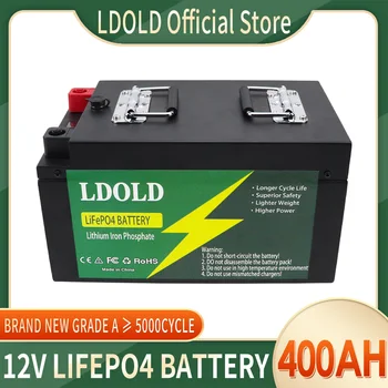 Аккумулятор LiFePO4 12V 400Ah 300Ah Встроенный в Литий-железо-Фосфатные элементы BMS Для Замены Большей части резервного источника питания Домашнего хранилища энергии