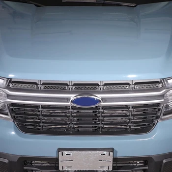 Набор наклеек с отделкой из углеродного волокна спереди и посередине, подходит для Ford Maverick 2022-2023, автомобильные наклейки, внешние аксессуары