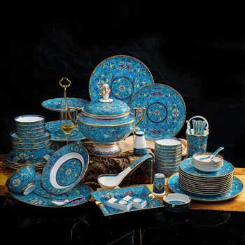 86 Шт Китайского классического Королевского эмалевого искусства, Домашнего декора, столовых Наборов, фарфоровой посуды