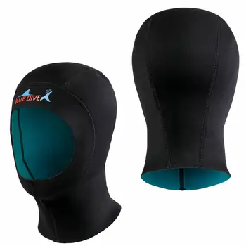 1 мм Мужские Женские 5 мм Неопреновые шляпы для дайвинга с капюшоном, эластичный гидрокостюм, шапка для зимнего плавания, теплый головной убор для серфинга, шапка для подводного плавания