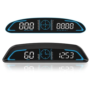 Цифровой GPS-спидометр, автомобильный дисплей с предупреждением об усталости при вождении, сигнализация о превышении скорости, измеритель пробега