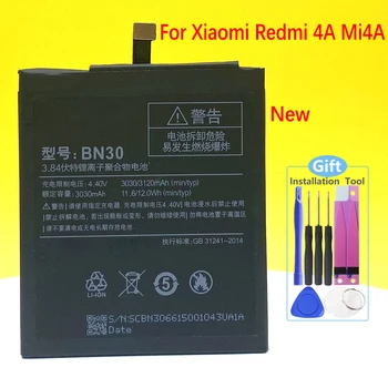 НОВЫЙ аккумулятор BN30 для Xiaomi Redmi 4A Mi4A M4A Сменный смартфон/ Умный мобильный телефон