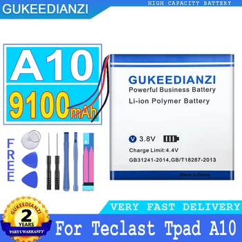 Батарея GUKEEDIANZI емкостью 9100 мАч Для Teclast Tpad A10S A10 A10T M2 T13 T15 T10 T20 T30 Big Power Tablet Bateria
