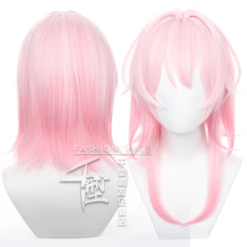Игра Honkai: Star Rail 7 марта Косплей Парик Градиентный Розовый Короткие Волосы Термостойкие Синтетические Аксессуары для вечеринки на Хэллоуин Реквизит