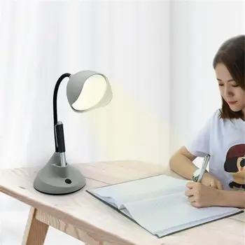 Настольная лампа для чтения для обучения со светодиодной подсветкой Прикроватная тумбочка для чтения в спальне студенческого общежития USB Перезаряжаемый ночник для защиты глаз