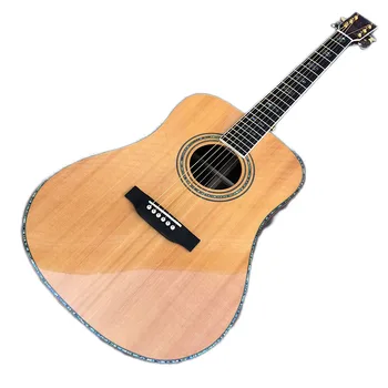 12 Струнный корпус Cocobolo из массива кедра в стиле D Корпус акустической гитары из черного дерева гриф
