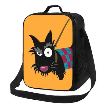 Портативный ланч-бокс Funny Scottie Eye для герметичного охладителя для собак породы Шотландский терьер, сумка для ланча с термоизоляцией для еды, детская Школьная сумка