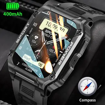 Мужские смарт-часы LIGE 2023 Compass, 1,95-дюймовый сенсорный браслет, спортивные часы для фитнеса, смарт-часы с Bluetooth-вызовом, мужские умные часы
