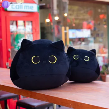 8 см Мягкие плюшевые подушки в форме черной кошки Кукла Милые мультяшные животные Мягкие игрушки Подарки на День Рождения для девочек Украшения