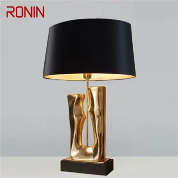 Настольная лампа RONIN Nordic Современная модная Золотая настольная лампа LED для дома, декоративная прикроватная тумбочка, гостиная, спальня