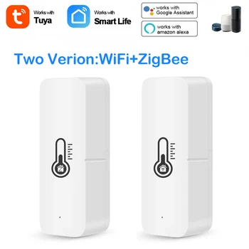 Tuya Smart WiFi ZigBee 3.0 с датчиком температуры и влажности, работающим от аккумулятора, с приложением Tuya Smart Life