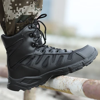 Мужские ботинки, походная обувь, мужские брендовые военные сверхлегкие армейские ботинки, тактические ботильоны для десанта, Botas Masculina