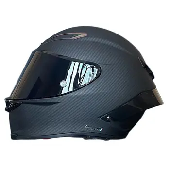 Матовый черный шлем Для мужчин и женщин для езды на мотоцикле с полным лицом, шлем для мотокросса, Большой спойлер, шлем Casco Capacete