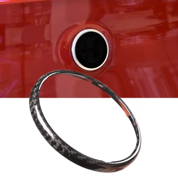 Наклейка с логотипом заднего вида автомобиля из углеродного волокна, накладка на круговую крышку, внешние Аксессуары для Alfa Romeo Giulia Stelvio 2020 2021