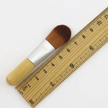 2 шт. Мини-кисточки для основы с короткой деревянной ручкой Портативная кисточка для макияжа из нейлонового волокна Игрушки для красоты и моды