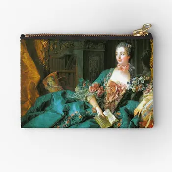 Сумки на молнии Madame De Pompadour Francois Boucher Для женщин И мужчин, Носки, Нижнее белье, Сумка для упаковки монет, Косметический Чистый ключ