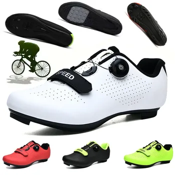 2023 Mtb Обувь Велосипедные Скоростные кроссовки Мужские дорожные велосипедные ботинки на плоской подошве Велосипедная обувь с педалями-клипсами Spd Кроссовки для горных велосипедов