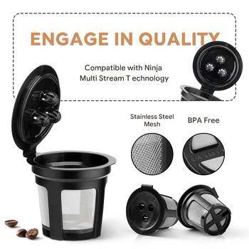 Многоразовая чашка с кофейным фильтром, Многоразовая капсула с кофейным стручком, совместимая с кофеварками Keurig 2.0 1.0 K Cup, кухонные инструменты