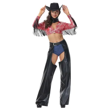Костюмы для карнавальной вечеринки на Хэллоуин, костюм Западного ковбоя для взрослых женщин, готическая сексуальная ковбойша, униформа для косплея в стиле Западного ковбоя, костюм для косплея в стиле Западного ковбоя