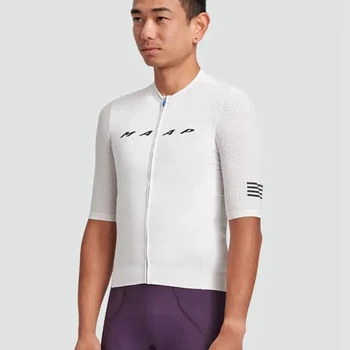 2023 Белые командные велосипедные майки с короткими рукавами, Быстросохнущая Летняя велосипедная одежда, одежда для горных велосипедов, Дышащая велосипедная ширма