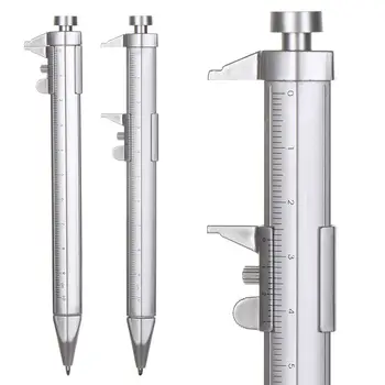 1ШТ Многофункциональная Шариковая ручка с гелевыми чернилами 0,5 ММ, роликовая ручка с нониусом, канцелярский инструмент для письма, измерительный инструмент, ручка