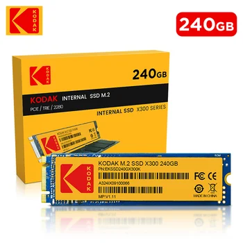 Внутренний твердотельный накопитель Kodak X300 M.2 PCIe / TRIE / 2280 240 ГБ SATA Gen3.0x4 SSD с высокой скоростью до 550 Мбит/ с.