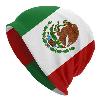 Флаг Мексики Национальная Мексиканская Шляпа-Капот Повседневная Уличная Шапочка Skullies Beanies Hat Mex Для Мужчин И Женщин, Вязаные Шапки, Летние Шапки Двойного назначения