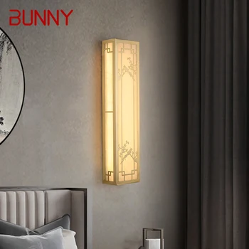Настенный светильник BUNNY Brass LED, современные роскошные мраморные бра, декор для дома, спальни, гостиной, коридора
