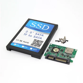 Конвертер Адаптера TF Micro SD в Sata, Быстрая Передача Карты памяти SDHC / SDXC в Карту-конвертер Sata 7 + 15P С пластиковым корпусом