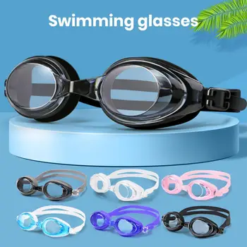 Очки для плавания с защитой от запотевания, Водонепроницаемые, регулируемые, из ПВХ высокой четкости, Профессиональные очки для плавания унисекс, очки для женщин