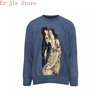 Пуловер ERD в стиле хип-хоп для мужчин и женщин 1: 1, высококачественный осенне-зимний свитер ERD с рисунком