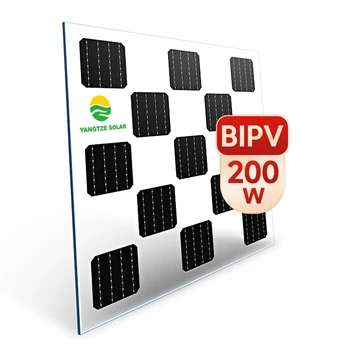 Настенная солнечная фотоэлектрическая черепица 200W bipv купить прозрачную интегрированную панель yangtze souple car ports system cells