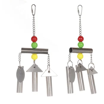 Игрушки для попугаев Игрушечный колокольчик из нержавеющей стали, Подвесные игрушки для украшения домашних птиц