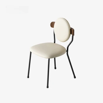 Дизайнерские стулья в скандинавском стиле, современный ресторан, минималистичная спинка Офисного кресла, кухонные металлические элементы, мебель для салона и гостиной