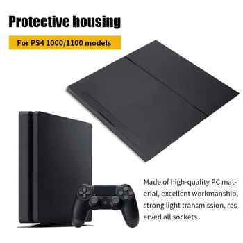 Пластиковый Полный Корпус Shell Case Cover Case Shell Черный Черный Нижний Корпус Shell для PS4 1000/1100/PS41200 /PS4 SLIM /PS4 Pro