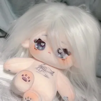 Аниме-игра Genshin Impact Shenhe Длинные волосы 20 см, милая кукла, плюшевое тело, косплей, аниме, куклы-одевалки с хлопковой набивкой, подарок