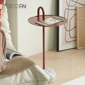 Скандинавский современный классический круглый диван приставной столик маленький прикроватный столик для гостиной