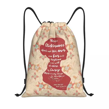Цитата Джейн Остин, Гордость и Предубеждение, сумка на шнурке, женская мужская портативная спортивная сумка для спортзала, рюкзаки для хранения тренировок