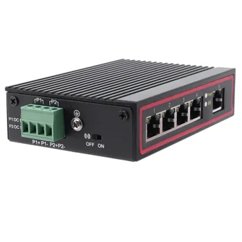 5-Портовый RJ45 10/100 М Ethernet Настольный коммутатор Концентраторы Сетевой ноутбук Тип DIN-рейки