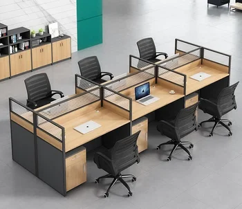Изготовленный на заказ металлический деревянный офисный стол на 2-4 места, комбинированный рабочий стол для офисных рабочих мест
