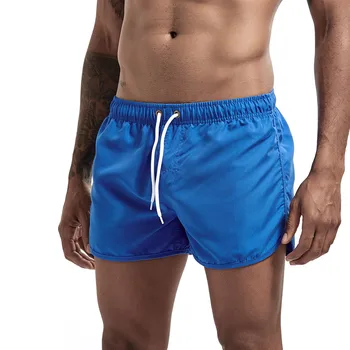 2023 Прохладные летние мужские шорты Однотонные мужские пляжные шорты с завязками Брюки Одежда Модные Красочные плавки