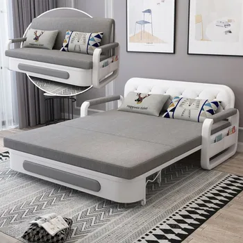 Красный диван-кровать Chisheng Furniture Network двойного назначения, раскладывающийся для небольшой семьи, двухместный рабочий балкон, многофункциональная раскладная кровать