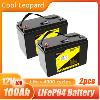 Аккумулятор 12V LiFePO4 12V 100Ah Перезаряжаемый Литий-Железо-Фосфатный Аккумулятор Встроенный BMS Для Электроинструментов 12,8 В, RV и т. Д.