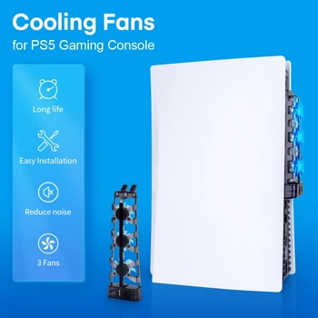 Охлаждающий вентилятор для игровой консоли PS5, 3 вентилятора, система быстрого тепловыделения для PS 5 с легкими системами охлаждения
