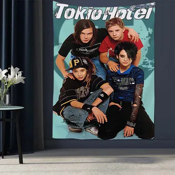 Аксессуары для украшения дома Tokio Hotel Декоративные Настенные Гобелены Эстетические Изголовья Гобеленов Kawaii Room Decor Искусство спальни