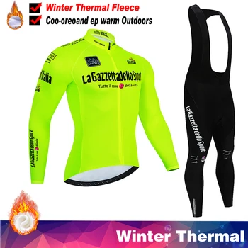 Зимний комплект из джерси для велоспорта, термо-флисовая одежда для велоспорта MTB, одежда для велоспорта, сохраняющая тепло, костюм для велоспорта на горном велосипеде