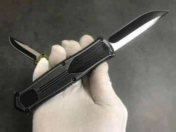 Нож Micro OTF Tech 440 Стальное лезвие 57-часовая твердость Каркасная ручка из цинково-алюминиевого сплава карманный нож для самообороны на открытом воздухе